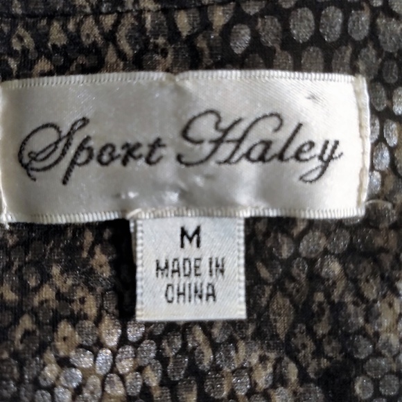 Light Faux Snakeskin Jacket by Sport Haley EUC M/L - Picture 3 of 5